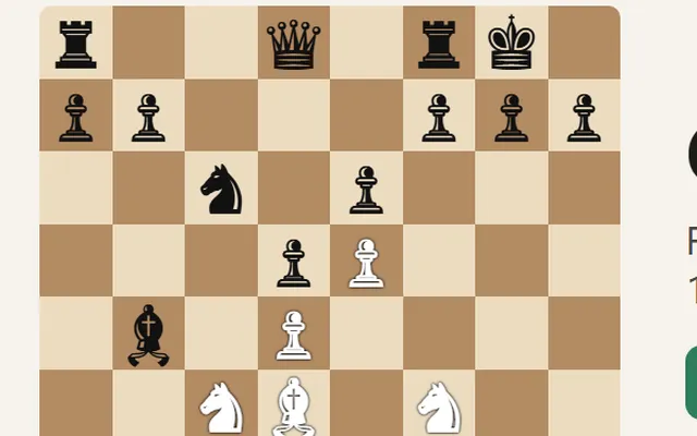 A chess board mid-game