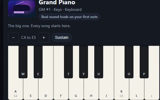 A piano keyboard