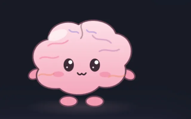 Pip, a friendly pink brain