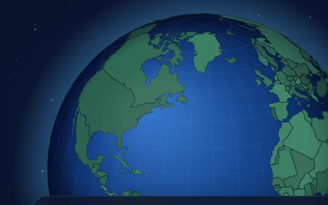 A glowing globe