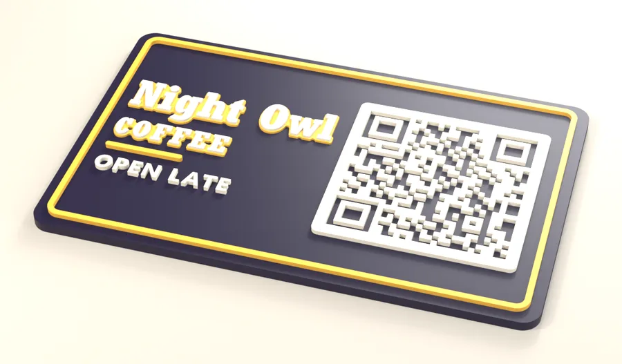 Cream coffee shop card