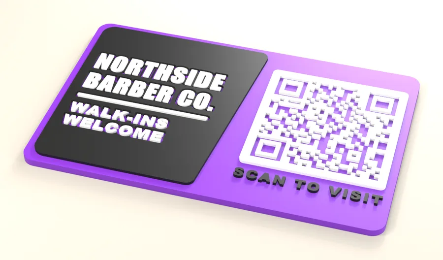 Purple and black card