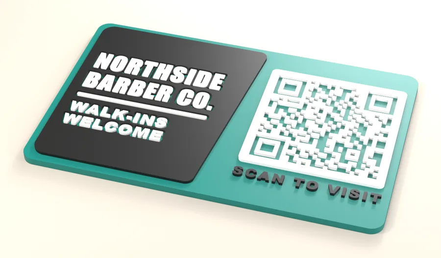 Teal and black card