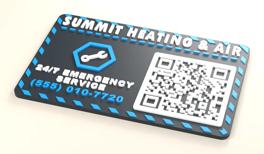 Heating and cooling card