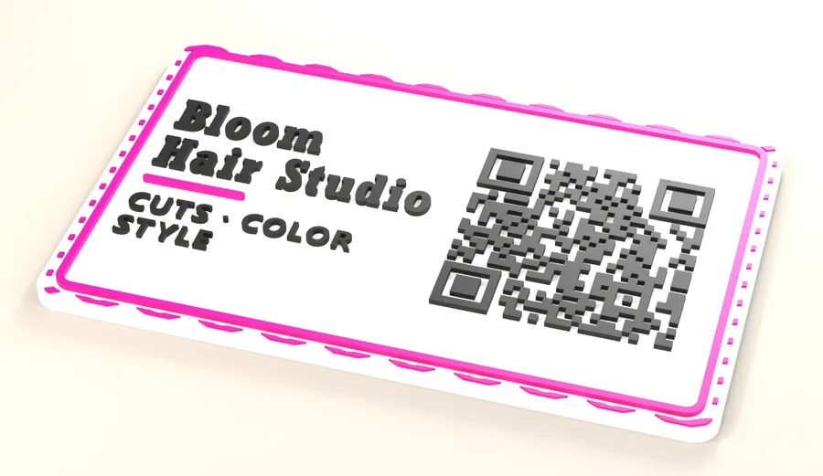 Classic style salon card