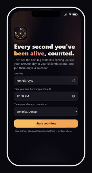 Alive running on a phone