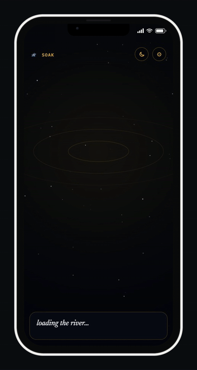 Soak reader running on a phone