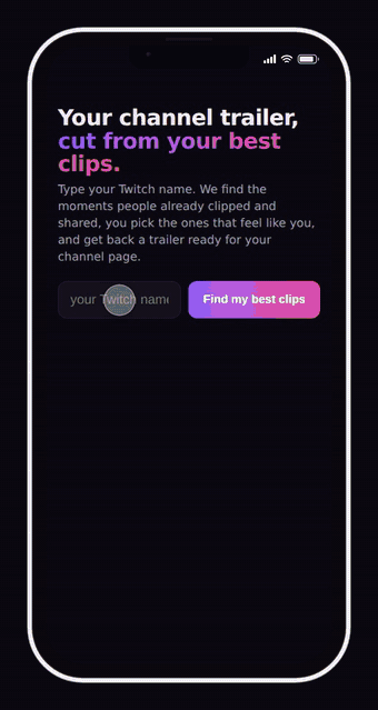 Trailer Forge running on a phone